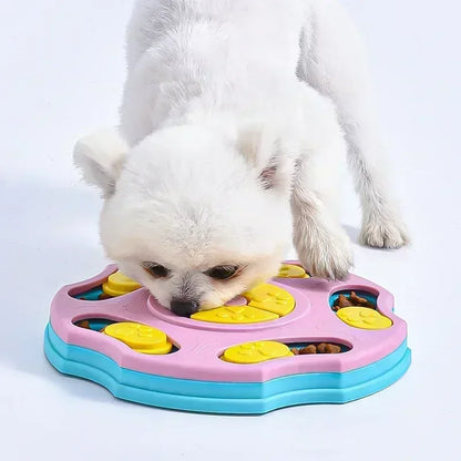 Dog Puzzle Toys Slow Feeder Interactive IQ Booster Food Dispenser for Puppies – Non-Slip Bowl Training Game for Dogs