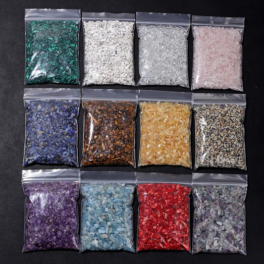 Natural Stone Gravel Crystal Chips 3-5mm Irregular Amethysts Quartz Reiki Healing Tumbled Stone for DIY Fish Tank Bonsai Decor