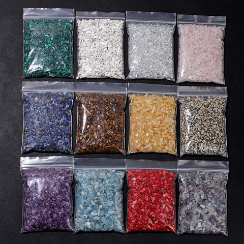 Natural Stone Gravel Crystal Chips 3-5mm Irregular Amethysts Quartz Reiki Healing Tumbled Stone for DIY Fish Tank Bonsai Decor