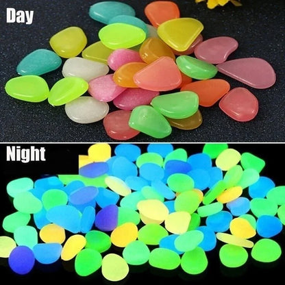 Luminous Stones Glow In The Dark Pebbles Glowing Stones Outdoor Walkways Home Garden Yard Decor Fish Tank Pebble Rocks