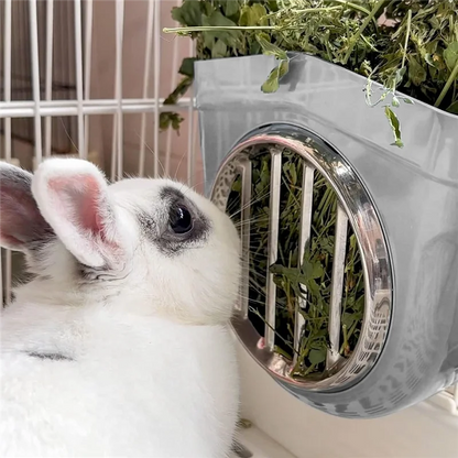 Small Animal Hay Feeder, Chew-Proof , Grid Alfalfa Rack For  Bunny Guinea Pig Chinchilla Cage Hutch Crat