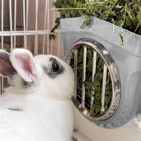 Small Animal Hay Feeder, Chew-Proof , Grid Alfalfa Rack For  Bunny Guinea Pig Chinchilla Cage Hutch Crat