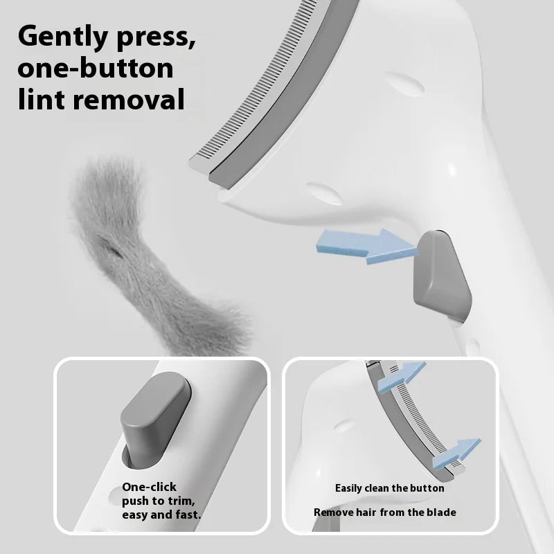 Pet Deshedding Brush with Curved Blade - Detangling Comb for Cats and Dogs Thinning knife Reduce Shedding