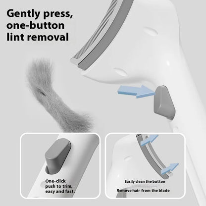 Pet Deshedding Brush with Curved Blade - Detangling Comb for Cats and Dogs Thinning knife Reduce Shedding