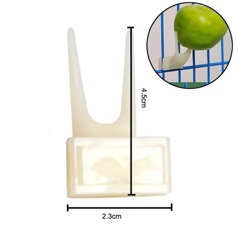 Bird Toy Skewer Fruit Spear Hanging Holder Pet Parrot Parakeet Meat Feeding Fork Stainless Steel Stick For Vegetable Skewer